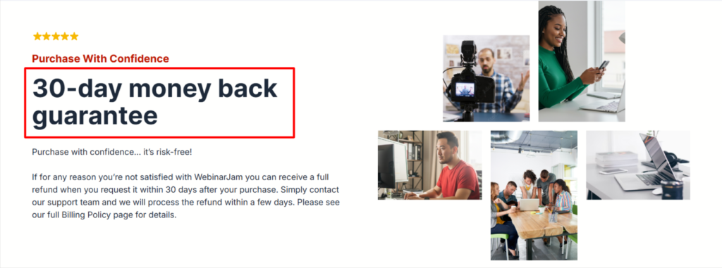 WebinarJam-30-day-money-back-guarantee